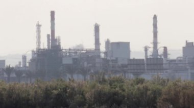 Haifa şehir santral ışığında görünümü