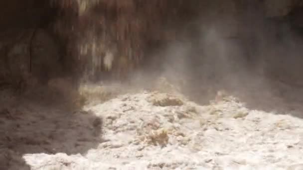 Сценический Вид Внезапного Паводка Пустыне Нахаль Зин Негев — стоковое видео