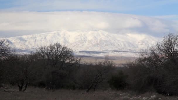 Vista Constante Del Monte Hermón Israel — Vídeos de Stock