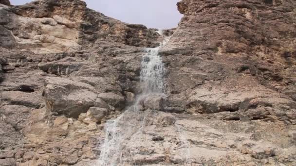 Vista Panoramica Delle Inondazioni Nel Mar Morto Nel Deserto Della — Video Stock