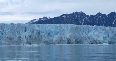 Spitsbergen büyük buzdağı doğal görünümünü
