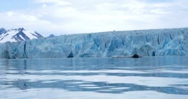 Spitsbergen büyük buzdağı doğal görünümünü