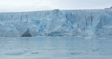 Spitsbergen büyük buzdağı doğal görünümünü