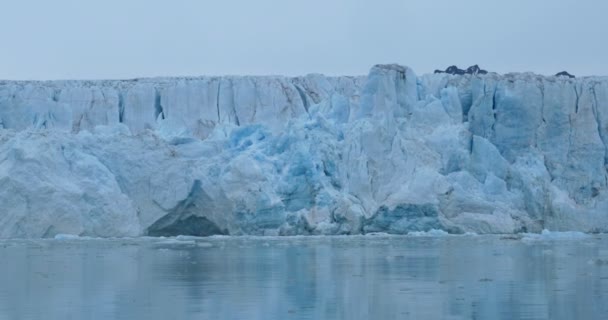 Malerischer Blick Auf Den Großen Eisberg Auf Spitzbergen — Stockvideo