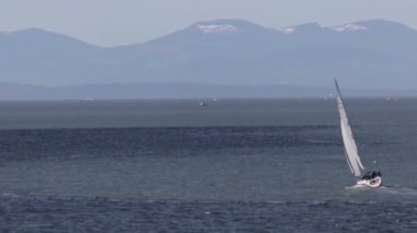 Vancouver, Kanada yakınlarında yelken panoramik görünüm