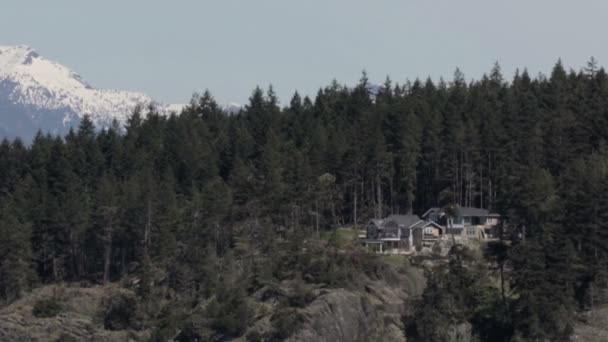 Hermosa Foto Vela Cerca Nevado Montaña Vancouver Canadá — Vídeo de stock