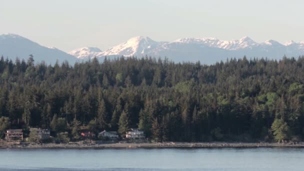 Belo Tiro Vancouver Ilha Paisagem Montanhosa — Vídeo de Stock