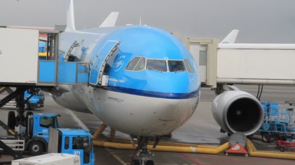 Malerischer Blick Auf Flugzeuge Flughafen Schiphol Amsterdam — Stockvideo