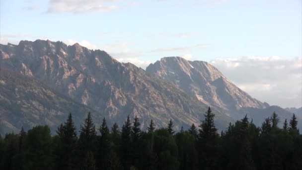 Hegyek Festői Kilátás Grand Teton Nemzeti Park Amerikai Egyesült Államok — Stock videók