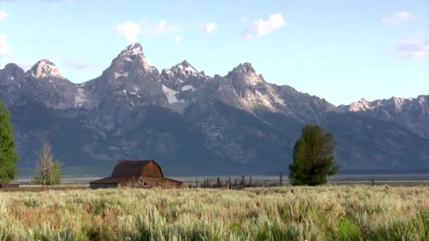 Fazenda Celeiro Grand Teton National Park Eua — Vídeo de Stock