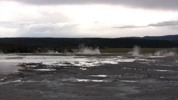 Scenic View Gazer Yellowstone National Park Usa — Stock Video