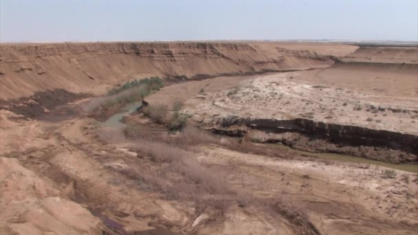 Uitzicht Rivier Jordaan Dead Sea Israël — Stockvideo