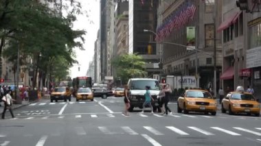 New York City, Amerika Birleşik Devletleri trafikte araba görünümünü