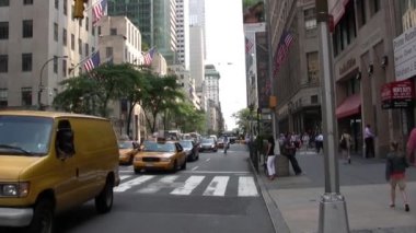 New York City, Amerika Birleşik Devletleri trafikte araba görünümünü