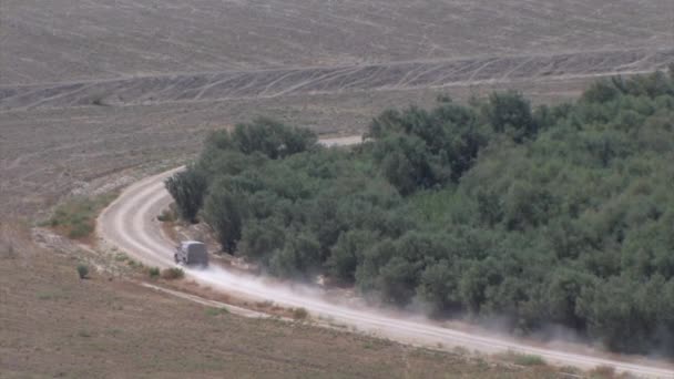 Jeep Idf Patrouille Près Jourdain Mer Morte Israël — Video