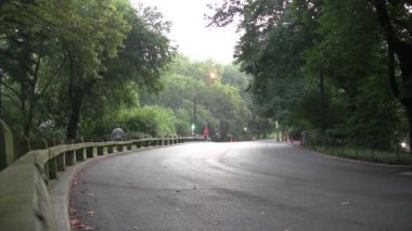 Central Park, New York'ta koşu insanlar