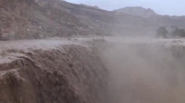 Wadi Zeelim, Negev Çölü, İsrail ani sel doğal görünümünü