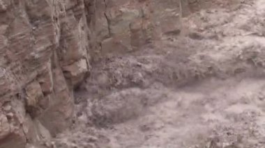 Wadi Zeelim, Negev Çölü, İsrail ani sel doğal görünümünü