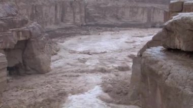 Wadi Zeelim, Negev Çölü, İsrail ani sel doğal görünümünü
