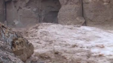 Wadi Zeelim, Negev Çölü, İsrail ani sel doğal görünümünü
