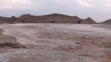 Wadi Nekarot, Negev Çölü, İsrail ani sel doğal görünümünü