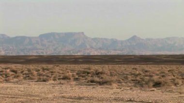 Panoramik Wadi peyzaj, Arava Vadisi, İsrail