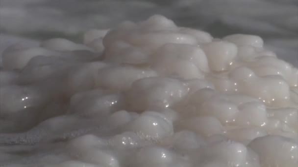 Blick Auf Die Salzkristalle Des Toten Meeres Island — Stockvideo