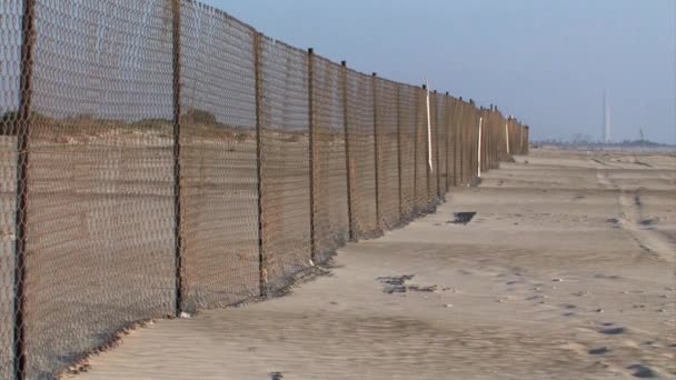 Pohled Fenced Beach Carmel Izrael — Stock video