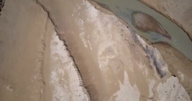 Dead Sea, İsrail için Ürdün Nehri ağız üstten görünüm
