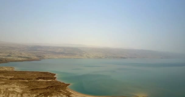 Vue Panoramique Bleu Mer Morte Israël — Video