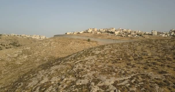 Vue Panoramique Clôture Séparation Jérusalem Est Israël — Video