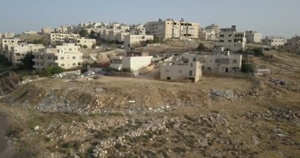 Vista Panorámica Valla Separación Jerusalén Este Israel — Vídeos de Stock