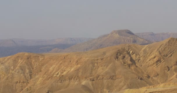 Vista Panorámica Aves Rapaces Migrando Sobre Las Montañas Eilat Israel — Vídeos de Stock