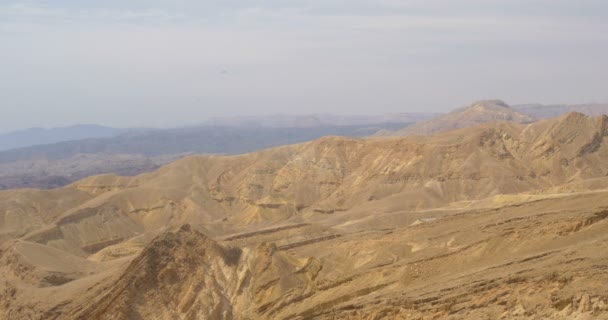 Eilat Dağların Panoramik Görünüm Altındaki Mavi Gökyüzü Srail — Stok video