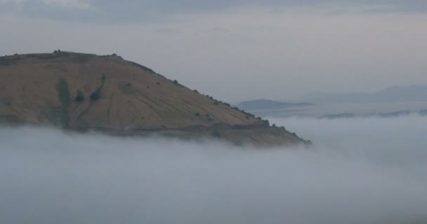 Incredibile Vista Sulle Montagne Con Cielo Nuvoloso Blu — Video Stock