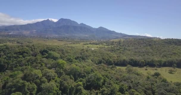 Vista Panorámica Del Volcán Barú Amistad Bajo Cielo Azul Panamá — Vídeos de Stock