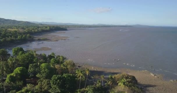 巴拿马阿瓜火山巴鲁国家公园海岸边全景 — 图库视频影像