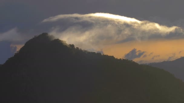Malerischer Blick Auf Nebelwald Wolken Gehüllt Vulkan Baru Panama — Stockvideo