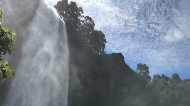 Vista Panorâmica Das Cataratas Sipi Uganda África — Vídeo de Stock