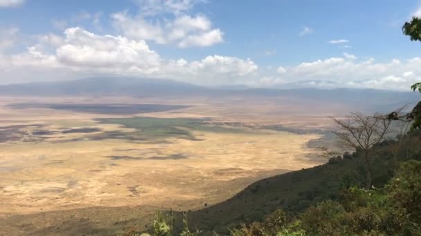 Εθνικό Πάρκο Ngorongoro Crater Για Τανζανία — Αρχείο Βίντεο