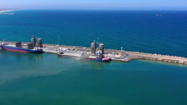Ashdod Limanı, Ashdod Limanı, İHA manzarası, Ashdod / İsrail / Haziran / 14. 2020