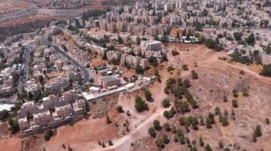 Pisgat zeev Mahallesi Hava Görüntüsü İsrail İHA görüntüsü İsrail 'in Pisgat Zeev Mahallesi 