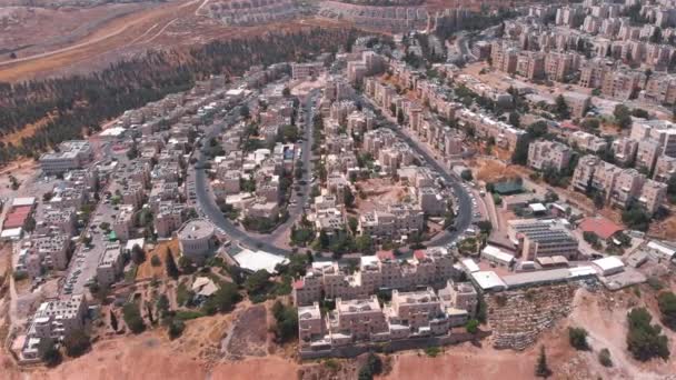 Barrio Pisgat Zeev Vista Aérea Israelimágenes Drones Sobre Barrio Pisgat — Vídeos de Stock