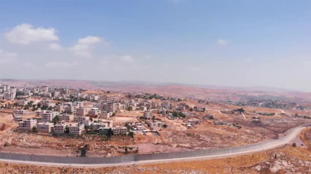 Vue Aérienne Dessus Mur Sécurité Jérusalem Images Drone Dessus Camp — Video