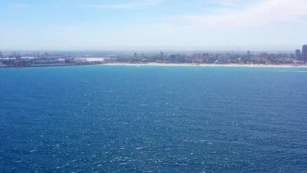 Avion Passager Dessus Mer Cap Sur Côte Pour Atterrissage Vue — Video