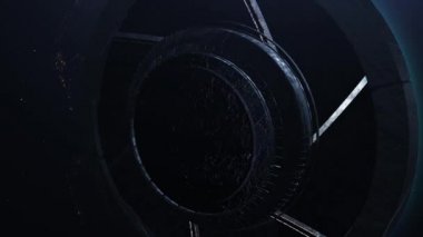 Dünya üzerinde UFO Uzaylı Uçan daire istilası, metalik uçan daire uzay gemisi Dünya Gezegeni 'ni gözler önüne seriyor, İstila Konsepti - 3D