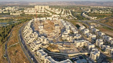 Modiin Şehir İnşaat Alanı ve Turnalar, AerialDrone, Summer, JUly, İsrail