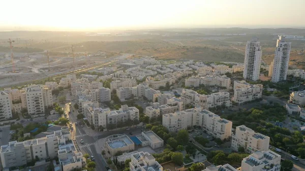 Günbatımında Modiin City Manzarası Hava Manzarası Srail Drone Hava Yaz — Stok fotoğraf