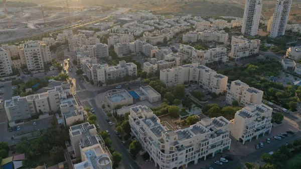 Modiin City Paisaje Atardecer Vista Aérea Israeldrone Aérea Verano Julio — Foto de Stock