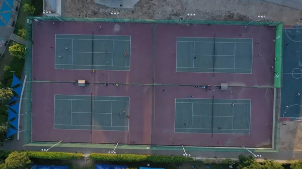 Luchtfoto Uitzicht Tennisbanen Modiin Stad Israël — Stockfoto